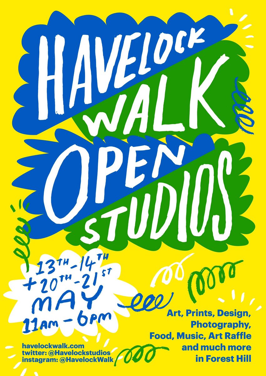 Visit all these great artists <a href="/HavelockStudios/">Havelock Walk</a> this weekend and next! @<a href="/emily_forgot/">Muse & Maker</a> @ShopVon @ThumbDesigns <a href="/sscolson/">Sarah Colson</a> <a href="/David_Mach/">David Mach</a> &amp; more...