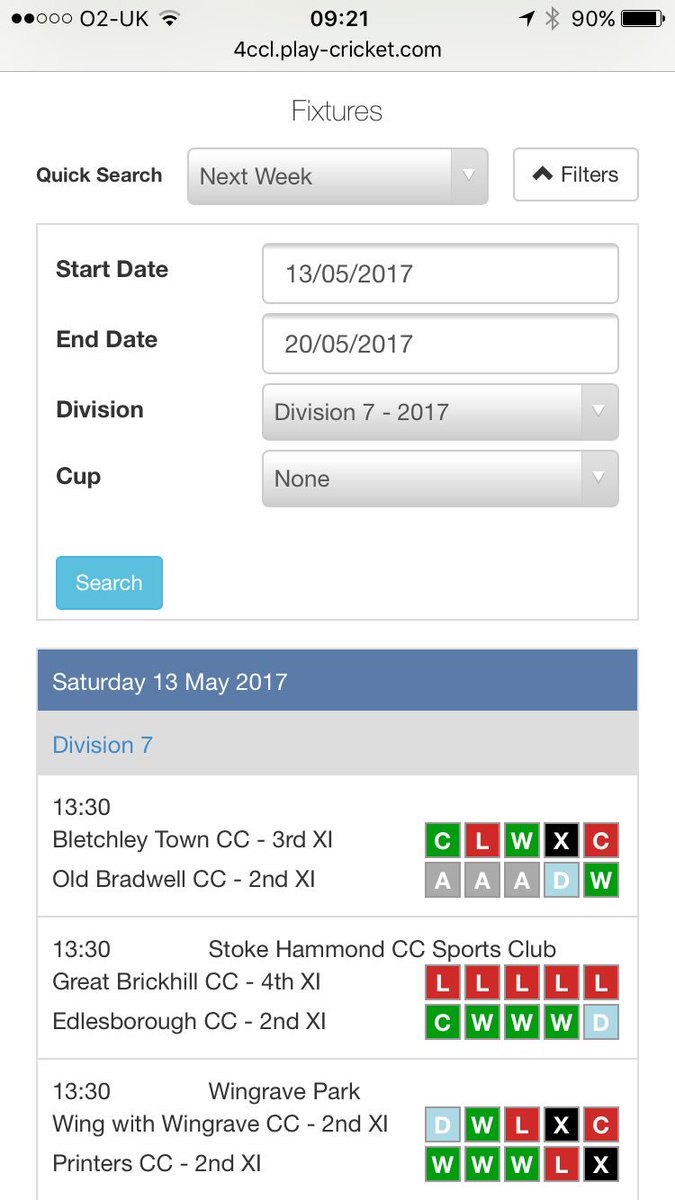 FCCL (@fccl2001) on Twitter photo Finally, in Div 7- top side Old Bradwell visit <a href="/BletchleyTownCC/">Bletchley Town CC</a> <a href="/BrickhillCC/">Great Brickhill CC</a> host <a href="/edlesboroughcc/">edlesborough.c.c</a> and @WingwWingraveCC Vs <a href="/printers2014/">Printers C.C</a> Finally, in Div 7- top side Old Bradwell visit <a href="/BletchleyTownCC/">Bletchley Town CC</a> <a href="/BrickhillCC/">Great Brickhill CC</a> host <a href="/edlesboroughcc/">edlesborough.c.c</a> and @WingwWingraveCC Vs <a href="/printers2014/">Printers C.C</a>