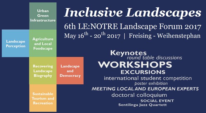 issn18651542's tweet photo. 16-20 May | 6th. LE:NOTRE Landscape Forum: Inclusive Landscapes | Freising, Germany | If you want to follow check: #LandscapeForum https://t.co/Mo4rf6OJs1