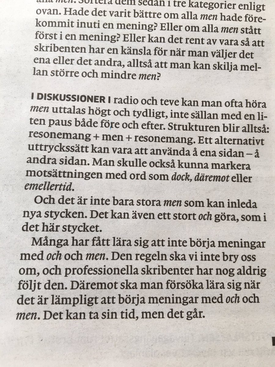 Meningar kan visst börja med Men o Och! Min gamla språkprofessor Lars-Gunnar Anderson reder ut begreppet med lilla o stora m o O. Läs o lär!