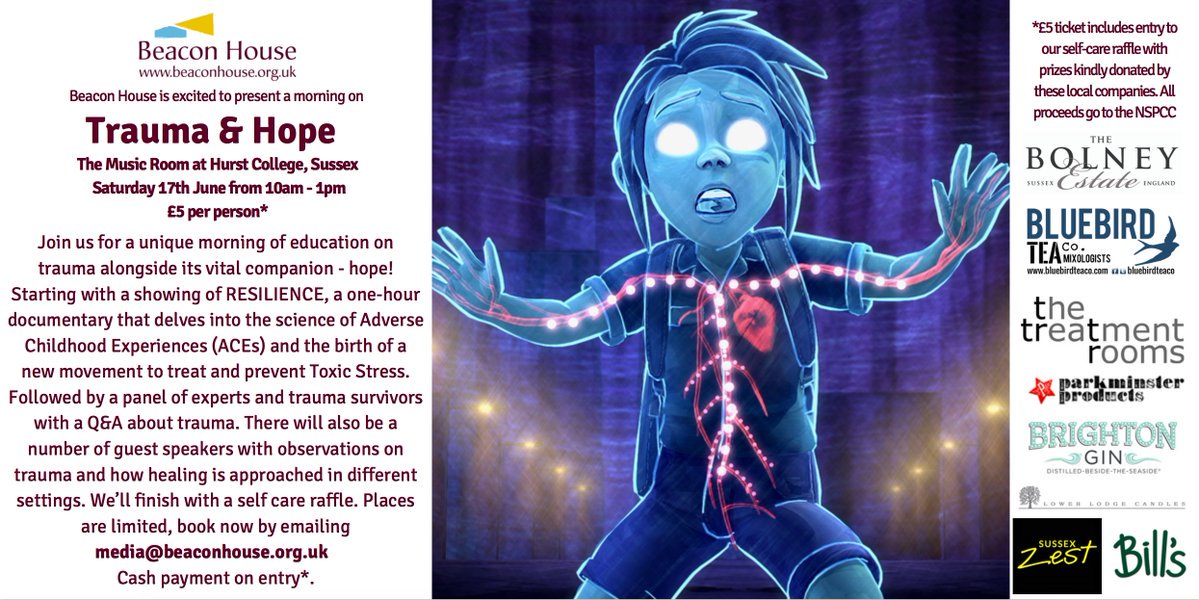 Tickets out for <a href="/DocResilience/">Resilience Doc</a> film! £5 ticket all proceeds go to <a href="/NSPCC/">NSPCC</a> Email media@beaconhouse.org.uk to book your place! #sussex #surrey