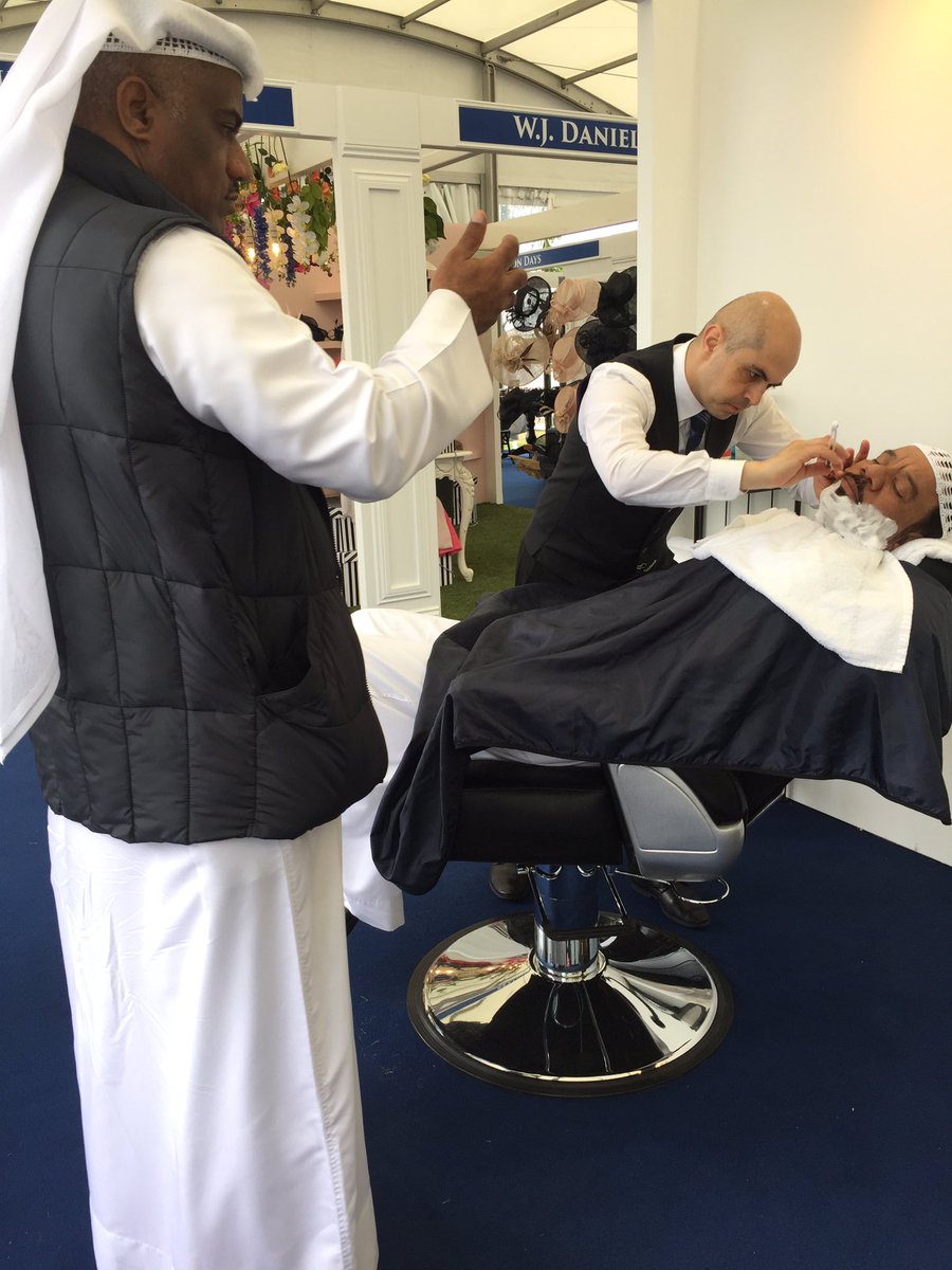 TruefittHill's tweet photo. It's a hive of activity on the #Truefitt stand today with our fellow exhibitors from #Bahrain coming for a #shave @culturebah @windsorhorse https://t.co/cw3VVmi88S