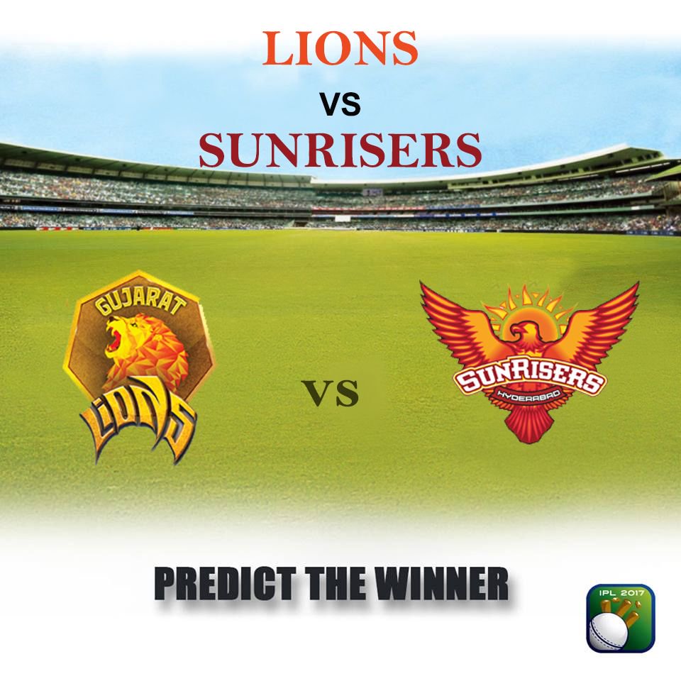 IPL2017App's tweet photo. Get ready for the match..
@TheGujaratLions vs @SunRisers 
Who will win?
#IPL2017 #Predict2Win
Follow the game here: https://t.co/biAcbg8DlC https://t.co/bMgJlkNomN