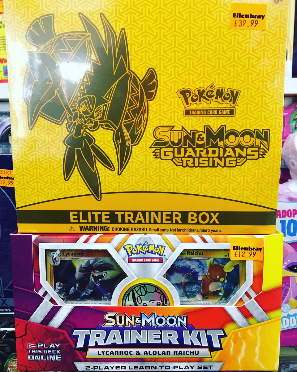 ToysStationery's tweet photo. MORE #Pokémon?? #catchemall #new #sunandmoodguardiansrising #discoverfrome #frome #toymaster #trainerbox #trainerkit #saturdayshopping https://t.co/7tdOKeIUBy