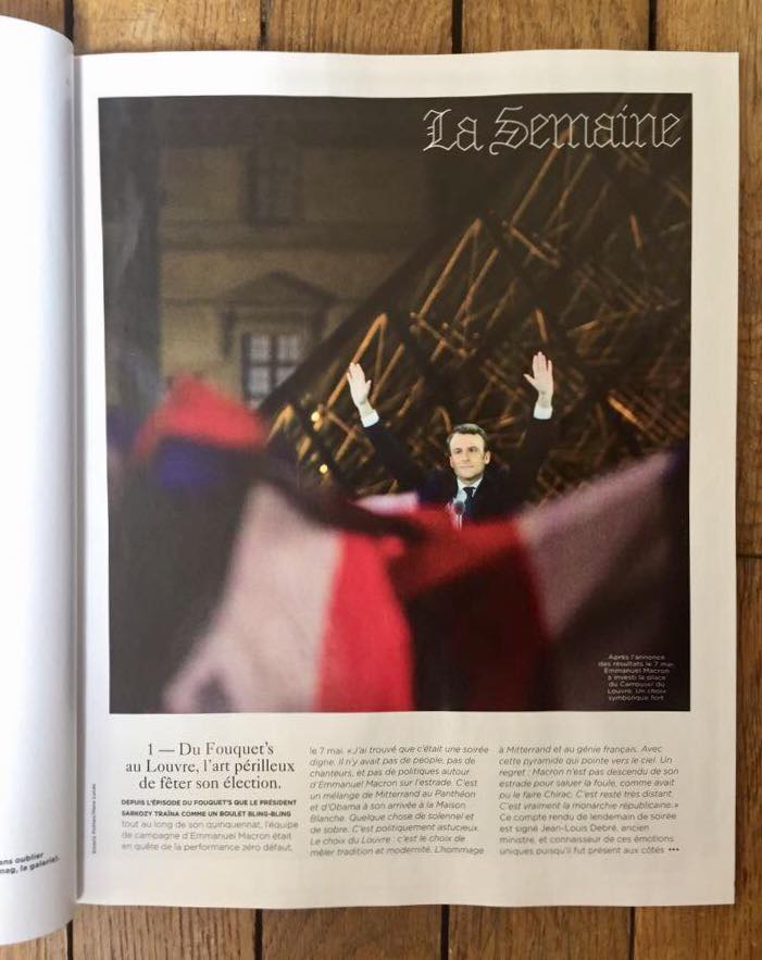 StudioHansLucas's tweet photo. PUBLICATION dans le @lemonde_M d'une photographie signée @EmericFohlen lors de la soirée célébrant la victoire d'Emmanuel Macron au Louvre. https://t.co/ShyYayXlsH