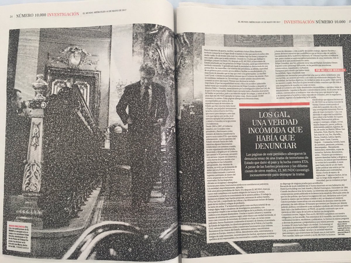 JC_Villanueva's tweet photo. Un honor compartir firma en #ElMundo10000 con maestros del #periodismodeinvestigación como @melchormiralles y @lazaroelmundo @elmundoes https://t.co/KoJZNRcTG4