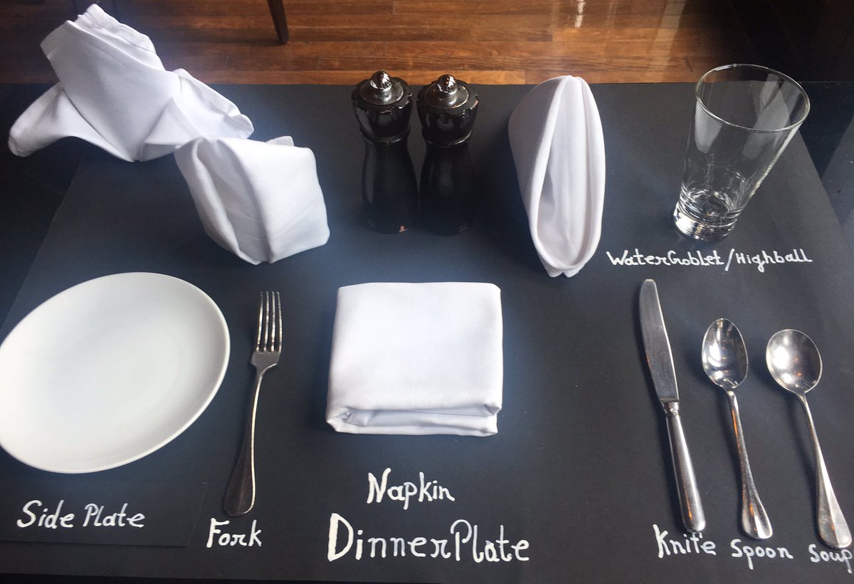HyattRegencyPNQ's tweet photo. Day 6 #CampAtRegency is about table setting and dining etiquettes. https://t.co/RrTTlcyCoz