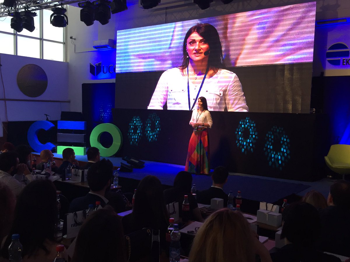 Vefpg's tweet photo. Andrijana Bozovic: "Budite ono sto jeste, nemojte se pretvarati da ste ono sto niste." #TakeActionNow #CEOPodgorica #CEO konferencija https://t.co/I1UZa4GhsQ