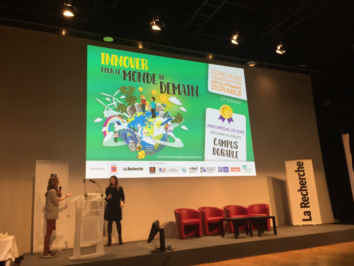 dominiqueleglu's tweet image. Prix spécial du jury CAMPUS DURABLE #cgd2 @maglarecherche @Dunod @kedgebsMRS @KedgeBS réduire la facture énergétique Un vrai engagement!