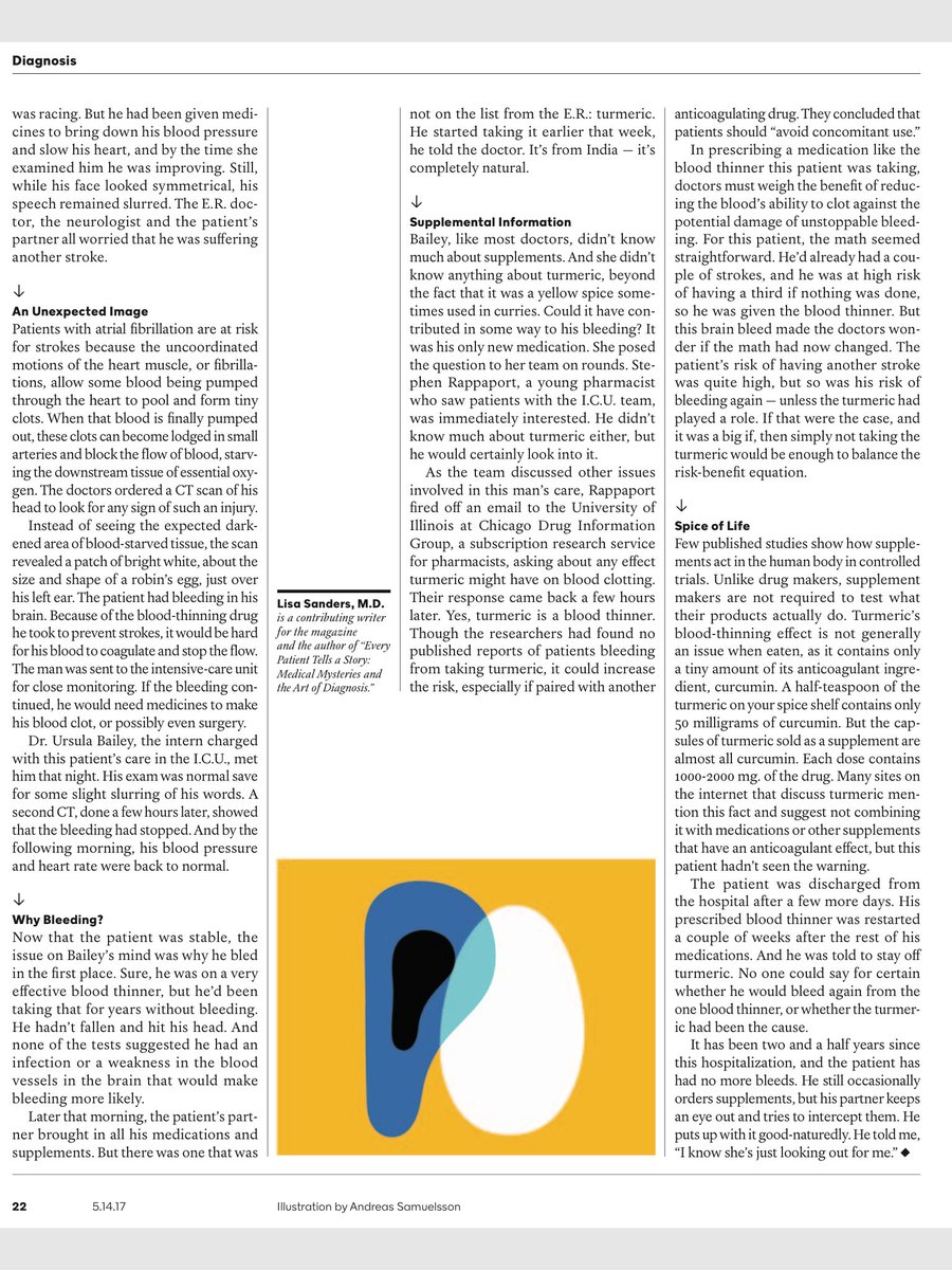 Eric Topol (@erictopol) on Twitter photo The danger of supplements, often untold to doctors, and completely unregulated nytimes.com/2017/05/11/mag… by <a href="/LisaSandersmd/">Lisa Sanders MD</a> <a href="/NYTmag/">NYT Magazine</a> The danger of supplements, often untold to doctors, and completely unregulated nytimes.com/2017/05/11/mag… by <a href="/LisaSandersmd/">Lisa Sanders MD</a> <a href="/NYTmag/">NYT Magazine</a>