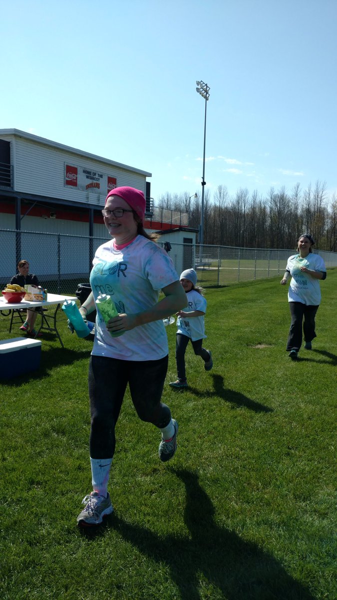 feagrose's tweet photo. Finish line. Color me fun. #mishicotpride https://t.co/9EMSUWpKuy