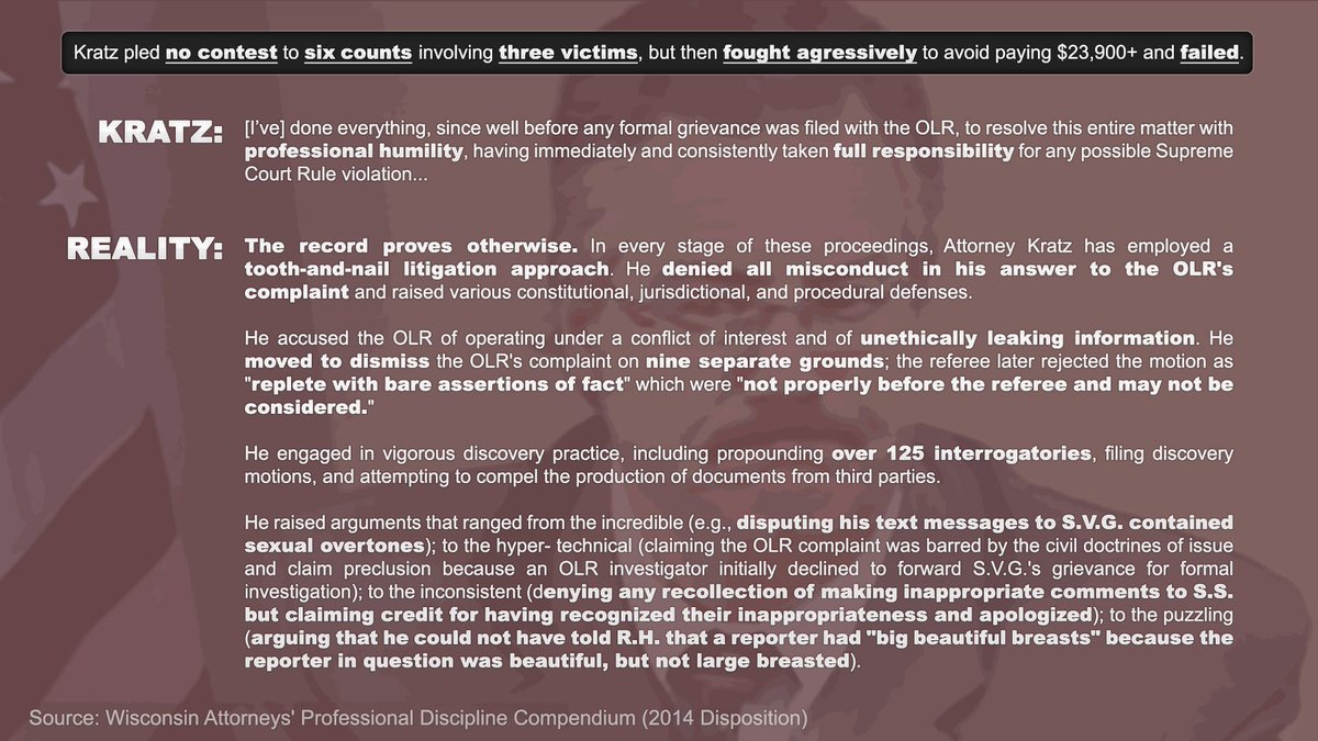 Kratz claims he took full responsibility for his misdeeds, yet he fought "tooth-and-nail" to avoid $23.9k fine using many zany arguments.