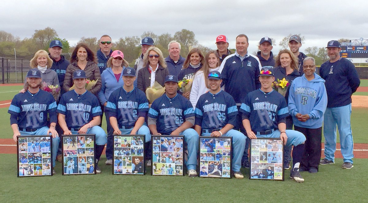 RhodyBaseball's tweet photo. Senior Day here at The Beck... So much love for these guys!!! 🐑⚾️💙 @mattyo_9 @_JesseLee_ @Bessel21 @marty_figue @Bwhitman19 @MichaelCorin https://t.co/R3SG4kOX7q
