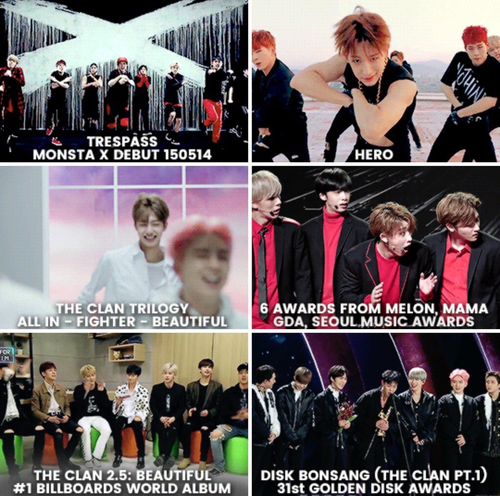 MonstaXUniverse's tweet photo. Monsta x are always grateful for monbebes and humbled by their neverending achievements 

#몬스타엑스 #2YearsWithMonstaX #5시_14분_함께 https://t.co/K0N5jw6aFI