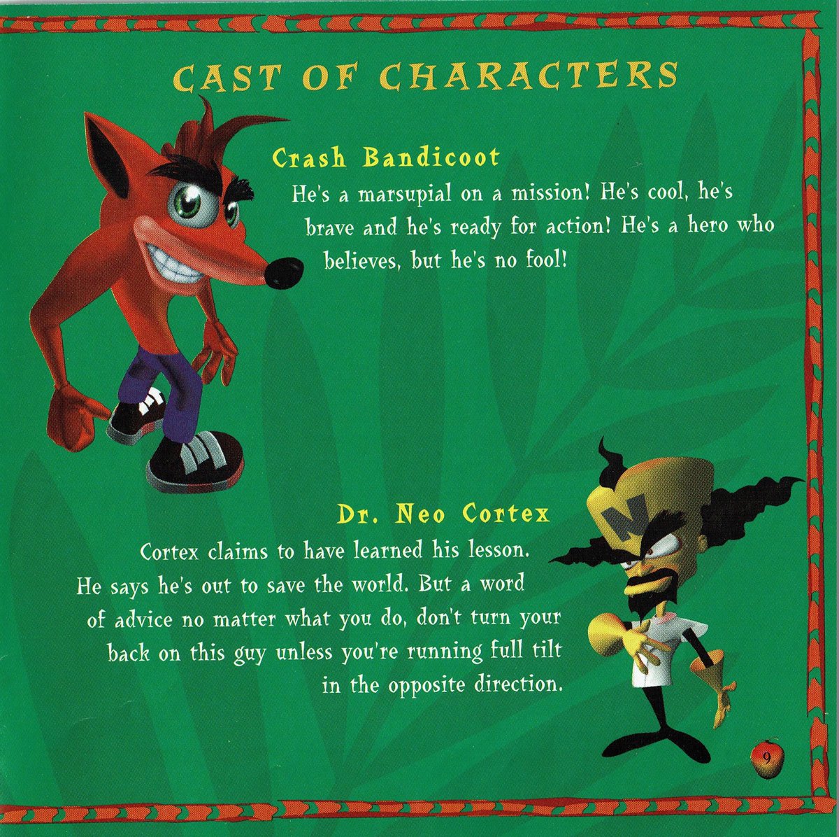 Videogameart Tidbits On Twitter From The Instruction Booklet Crash Bandicoot 2 Cortex Strikes Back Playstation 1997