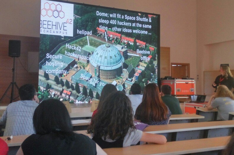 arianitd's tweet photo. Panopticon prison is going to be on the market soon. Hackers want to make it a hackerspace for 2-3 mil. #OSCAL2017 https://t.co/De2mYpKR6N