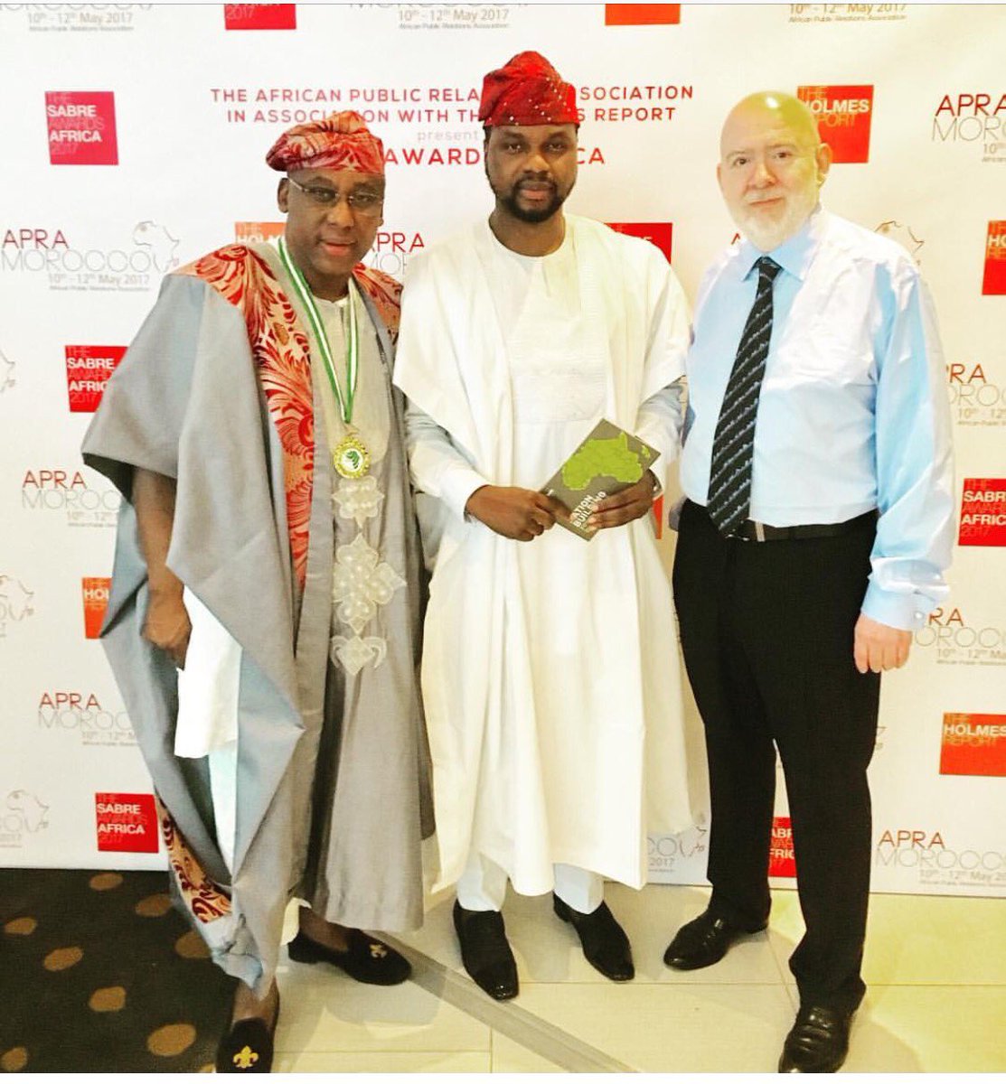 rhita_agyen's tweet photo. Sabre Awards!Congratulations to @DebolaLagos for the https://t.co/OBQSRw7TaI Africa @BadejoYomi ,You are Mr Image itself! #APRAMorocco2017 https://t.co/ZklLx76IFq