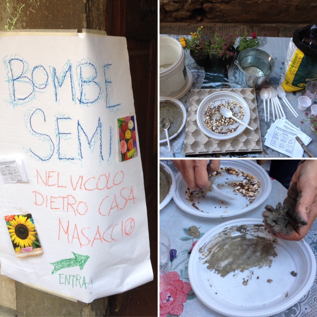 sgv2050's tweet photo. Impariamo a fare le #bombesemi nel vicolo di #CasaMasaccio! #sgvcantierecivico #SGV2050 https://t.co/bX1MD5mru4