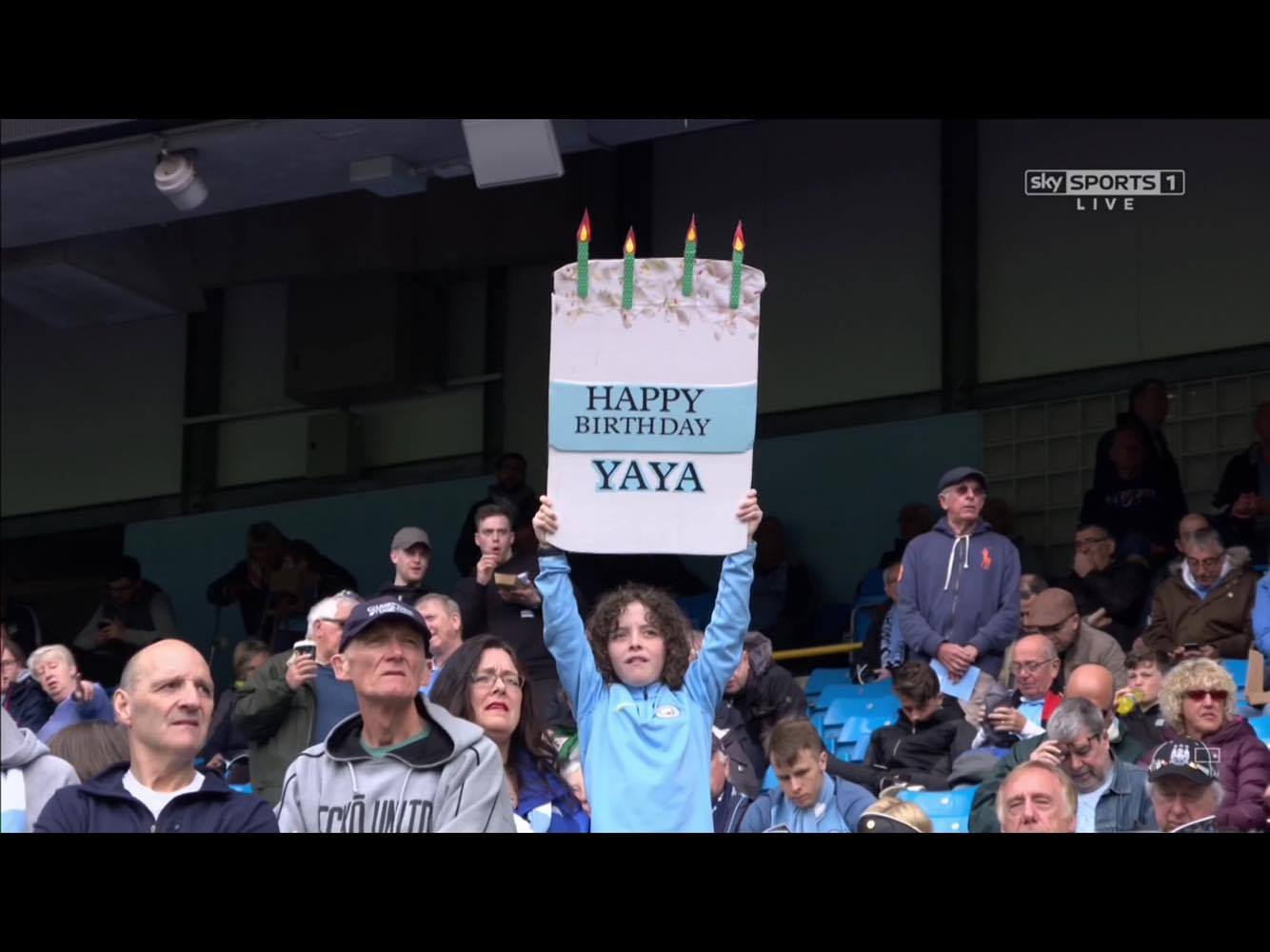 Manchester City fans are wishing Yaya Toure a very happy birthday. 
