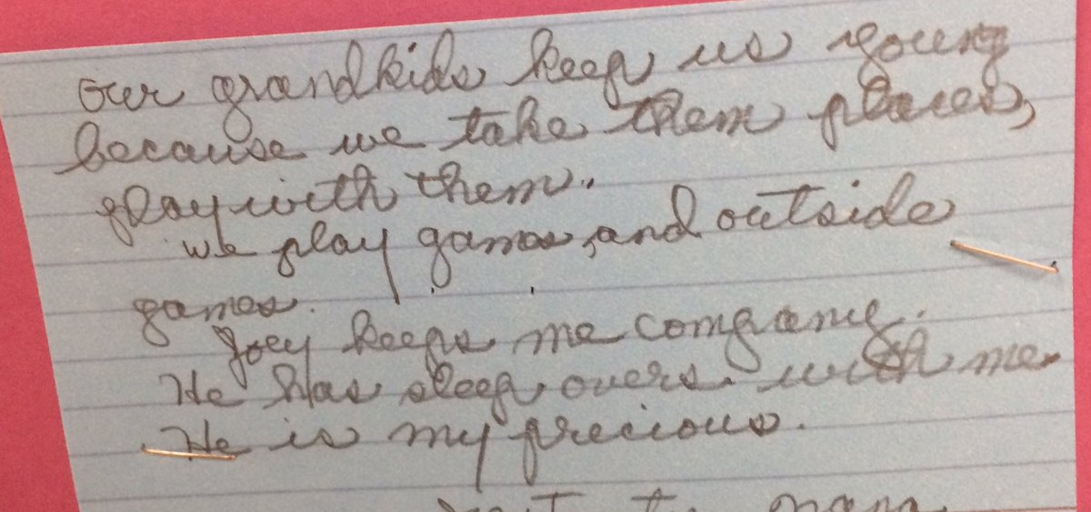 cohen4th's tweet photo. We spent the day with our grandparents yesterday. We shared what we love about them and they did the same. #PFThinkers https://t.co/AQGeSWPkfM