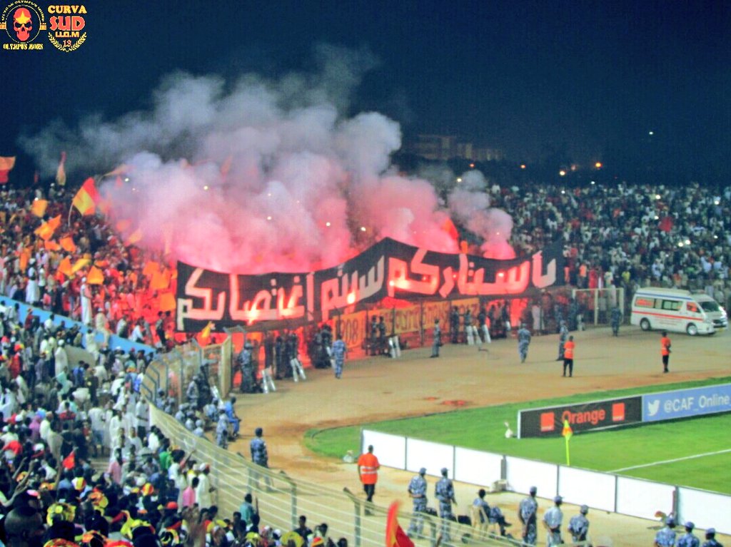 UOM_13's tweet photo. Our Message last night in #Derby
#Merreikh Vs Hilal
In #CAFCL2017 first round
#الزعيم
#نادي_الشعب
#Curva_Volcano 🌋 🌋
#First_Curva_In_Sudan https://t.co/a9vdOegxMi