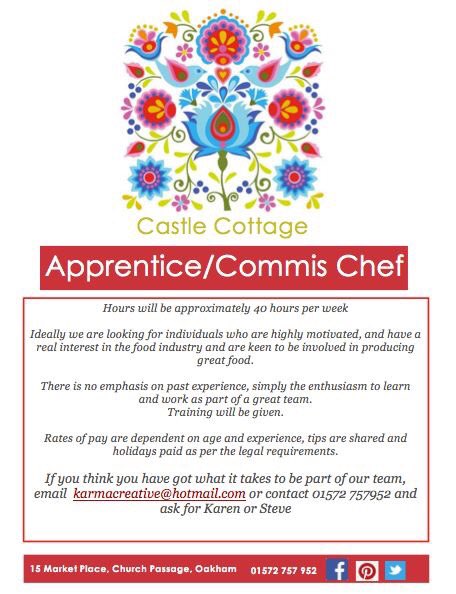 CastleCottage's tweet photo. Apprentice needed! Please retweet for us! X https://t.co/jte9W0weea