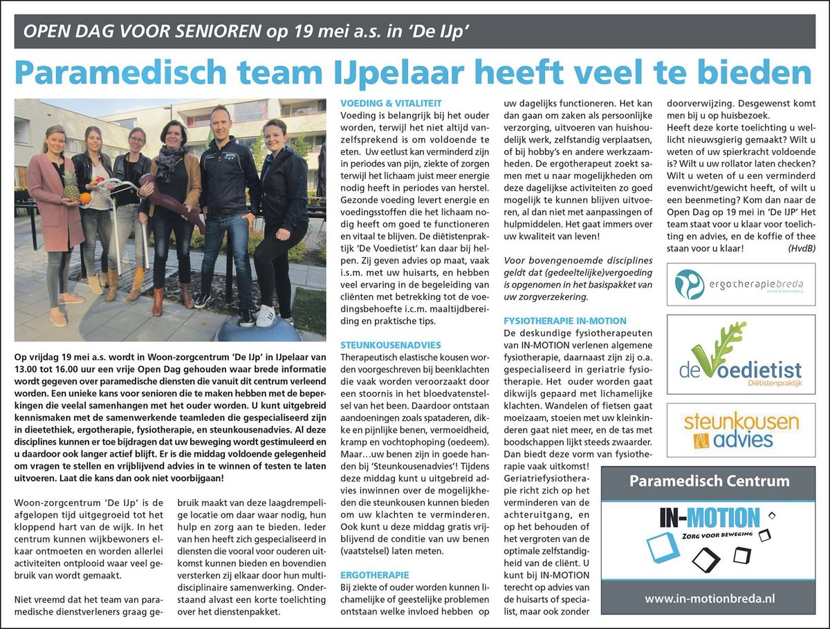 steunkousadvies's tweet photo. Op 19 mei is er een instuifmiddag bij zorgcentrum De IJp in Breda. Kom gerust langs om uw benen te laten meten! https://t.co/woTCtrIJB3