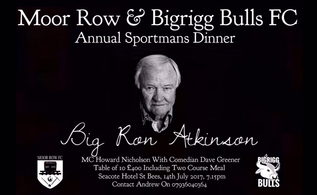 MoorRowFC's tweet photo. Tickets and tables available https://t.co/4Gw6Nbc7v4