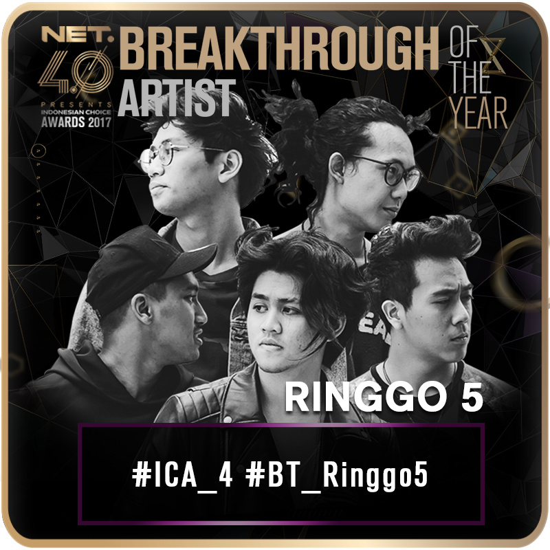 VOTE <a href="/RINGGO_5/">RINGGO 5</a> sebagai Breakthrough Artist Of The Year Indonesian Choice Awards 2017.

Tweet: #ICA_4 #BT_Ringgo5