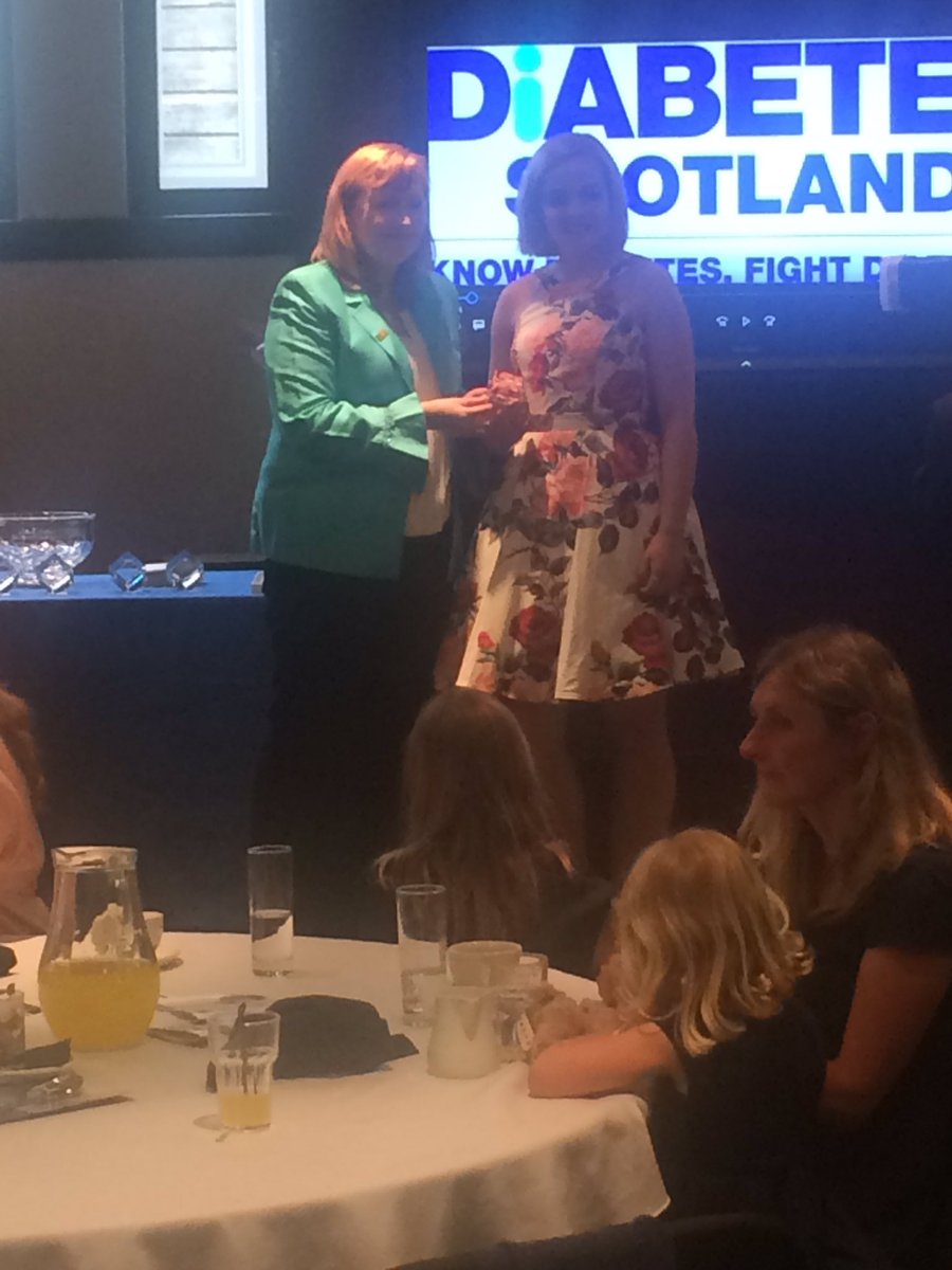 DiabetesScot's tweet photo. First award of the afternoon. The Campaigning and Influencing Award goes to @faulkner_alyssa. Congratulations! #inspireawards https://t.co/0MNtRm8Hgm