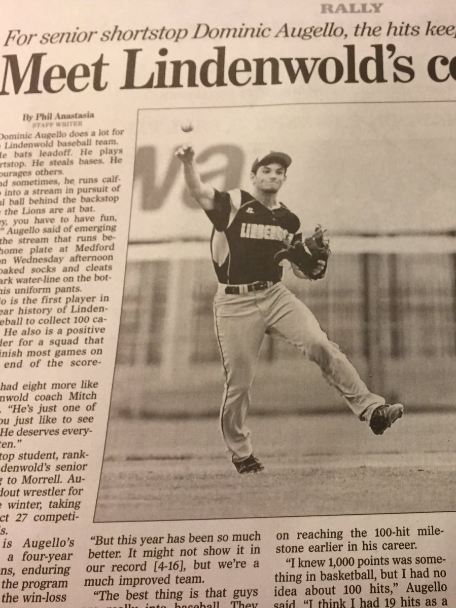 Great press for Lindenwold Baseball and Dom in today's <a href="/PhillyInquirer/">The Philadelphia Inquirer</a>! <a href="/LindenwoldLions/">Lindenwold Athletics</a>