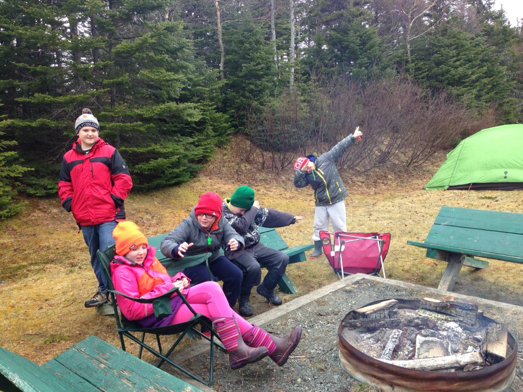 slewisimpson's tweet photo. @BWalshNL We're camping in #Butterpot with Cubs! Half canoeing, half camp prep. Park is beautiful. Good times. #nlwx #nlcamping https://t.co/OZgw1nz3bb