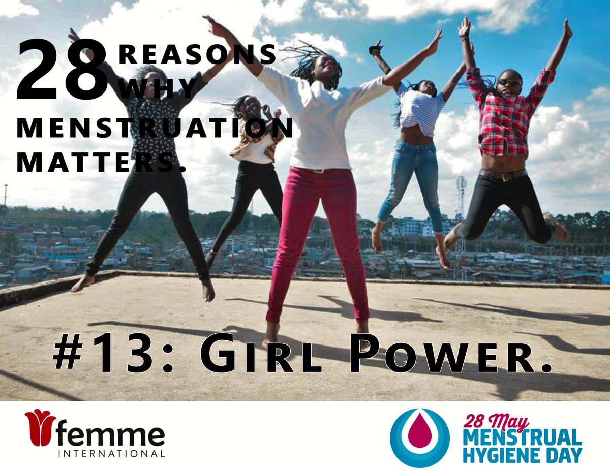 Girls are strong &amp; we believe their period should never limit them! #MenstruationMatters #28ReasonsWhy bit.ly/2qcUnTN #GirlPower