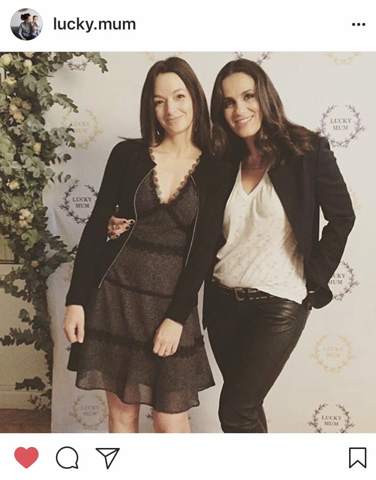 Duo de Stars 🌟! Les sublimes&amp;talentueuses Eliette Abecassis et Elisa Tovati à notre lancement Lucky Mum