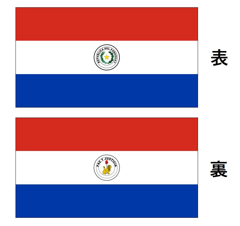 Tetsu בטוויטר パラグアイの国旗は表裏でデザインが異なるので掲揚時は注意 知らなかった パラグアイの国旗 Wikipedia T Co 0pcikaebiv