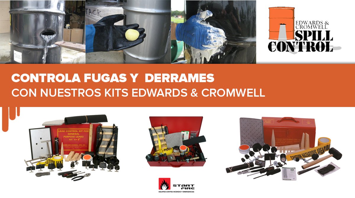Controla fugas y derrames con maletines Edwards &amp; Cromwell
Encuéntralos en Start Fire : goo.gl/Pv2M3j