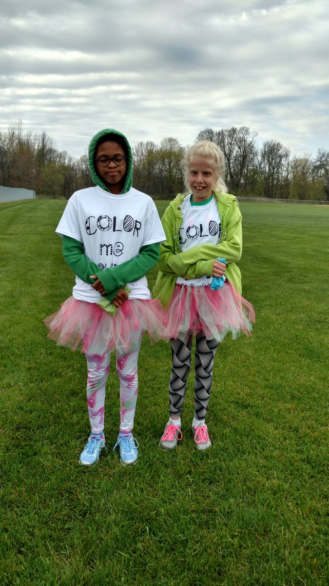 feagrose's tweet photo. Getting excited and ready for the first color run.  Come join the fun. #mishicotpride https://t.co/BAYtNTEbYp