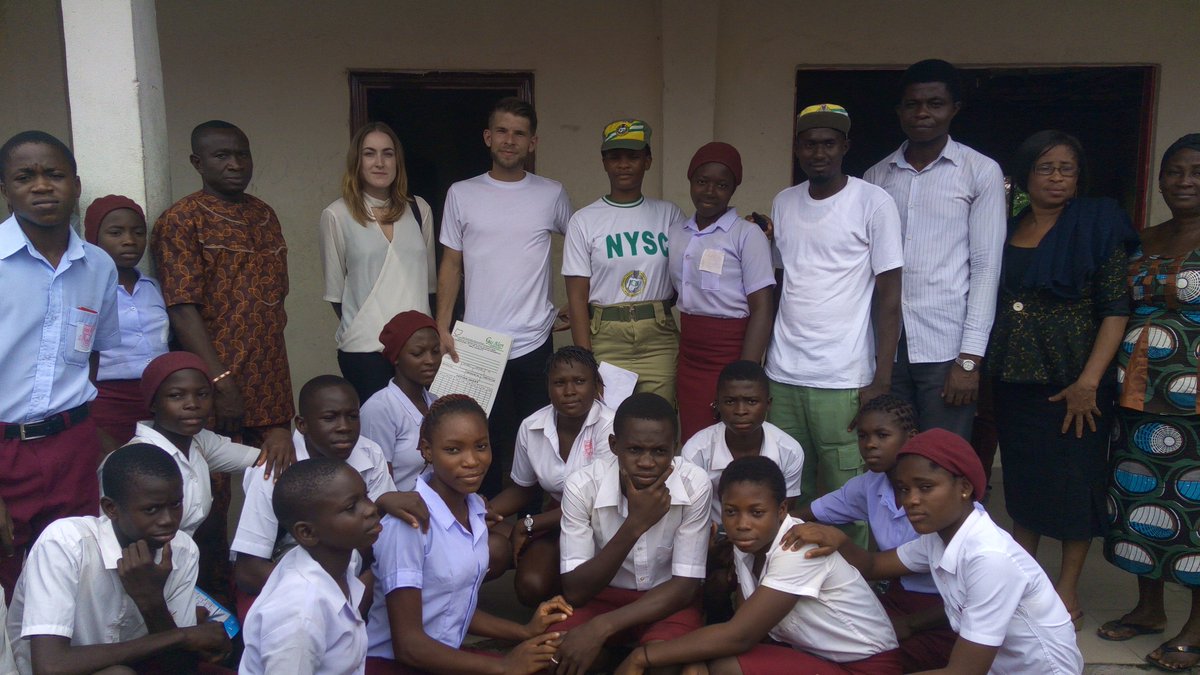 GASIN's visit to one of her environmental clubs - Gas Alert Club of C. S. S. Akinima, Ahoada-West L. G. A., Rivers State.
