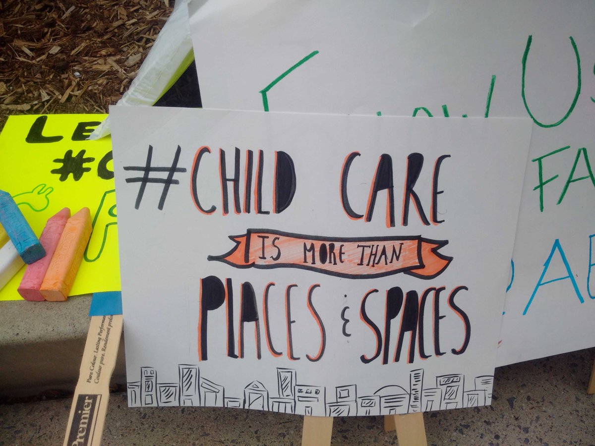 ChildCareON's tweet photo. Ramping up for this morning's Stroller Brigade 4 Child Care! Join us at City Hall! #SB4CC #DecentWork https://t.co/7lgA83dlqE