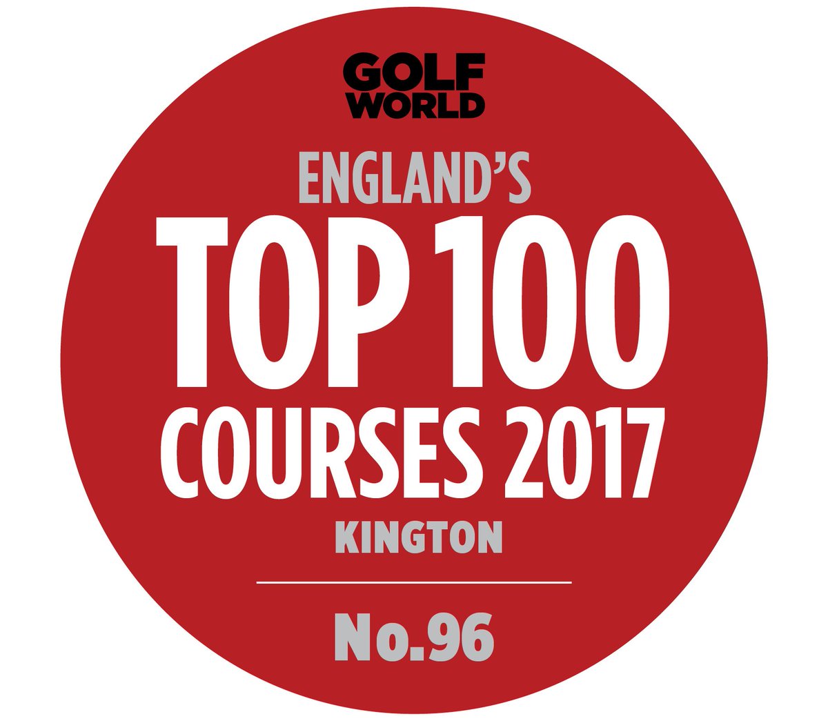 KingtonGolfClub's tweet photo. Great to finally have our @GolfWorld1 Top 100 badge @PaulEalesGolf @golfsocietynews https://t.co/e22frwQkNY