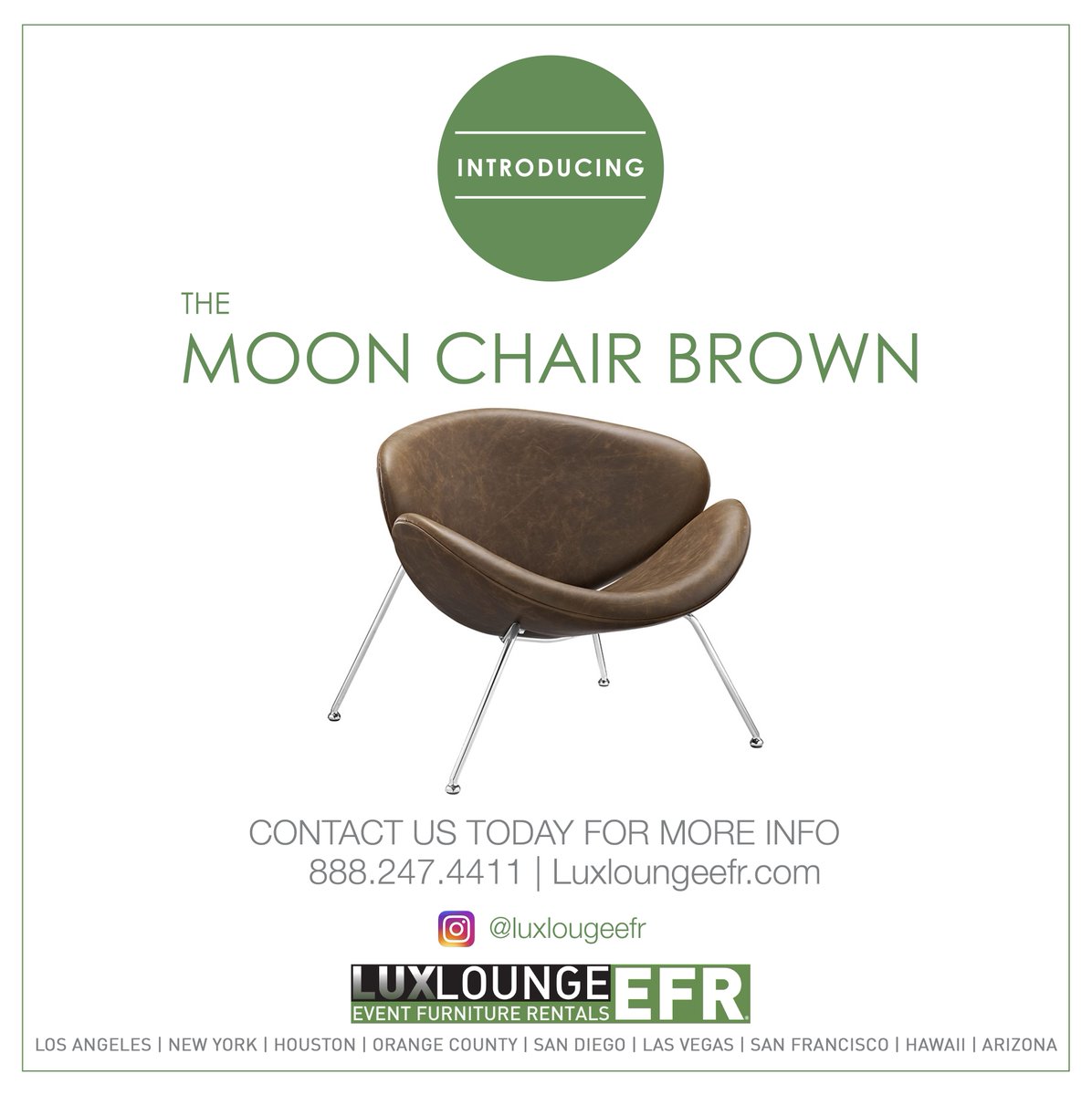 Lux Lounge Efr On Twitter Comfortable Moon Chair In Brown For