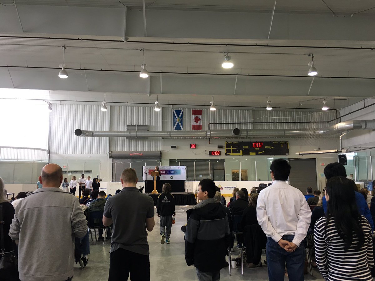 MissNaqi's tweet photo. Opening ceremonies at the Canadian Heritage Fair @YRDSB #YRDSBML #historylives https://t.co/if588K9UPk