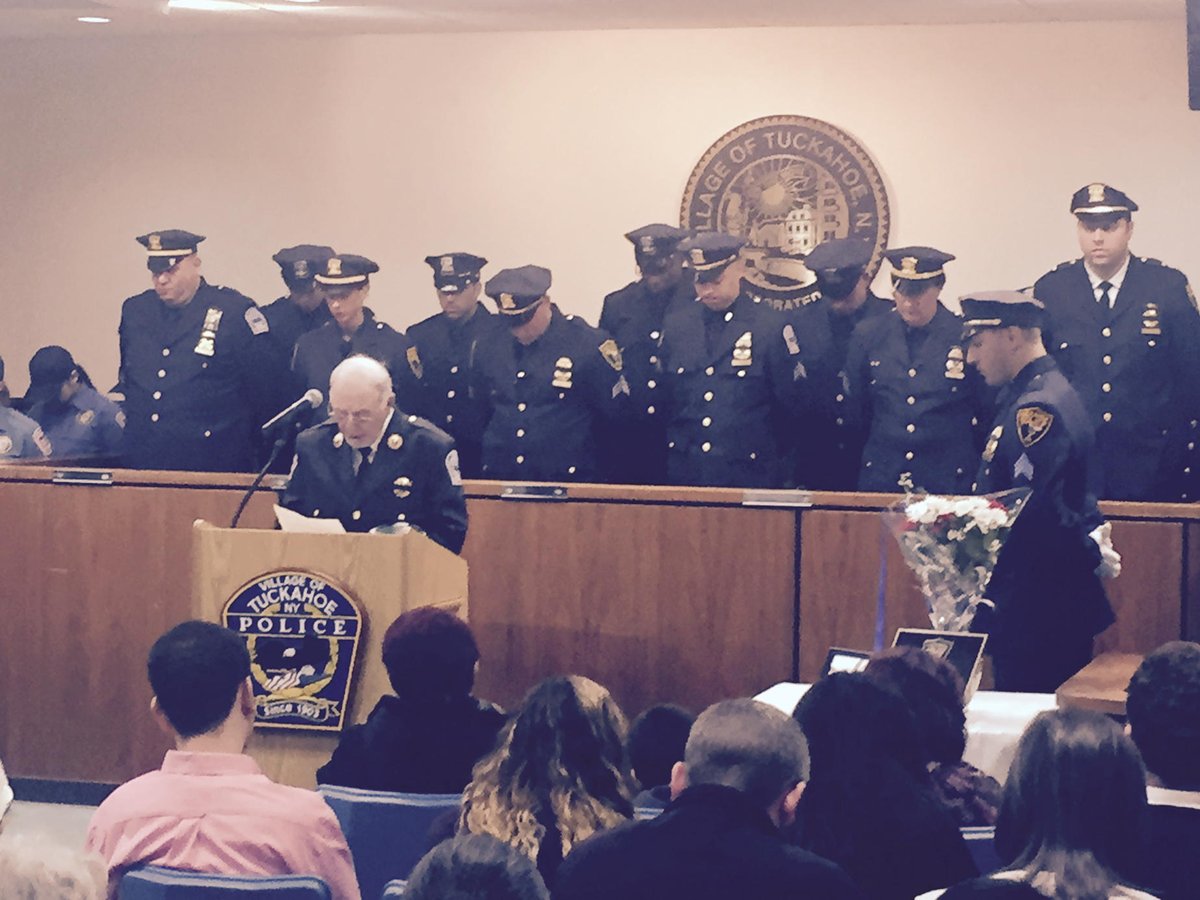 Saturday morning, honoring the men in blue of Tuckahoe at their annual memorial service/