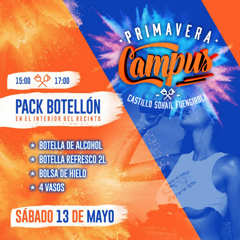 Consigue ahora mismo tu #packBotellon en el interior del Castillo y disfruta de todo el festival :) 

#PrimaveraCampus