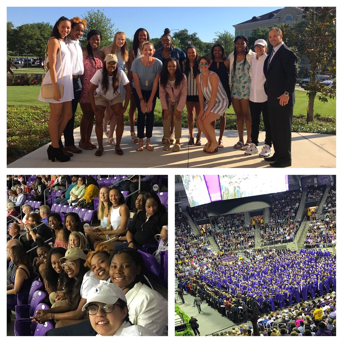 RaeganPebley's tweet photo. Gangs all here for the biggest day of them all...graduation day for our seniors @TCU. #bigwin #FrogFam #whatitisabout https://t.co/KzKjwtQ18F