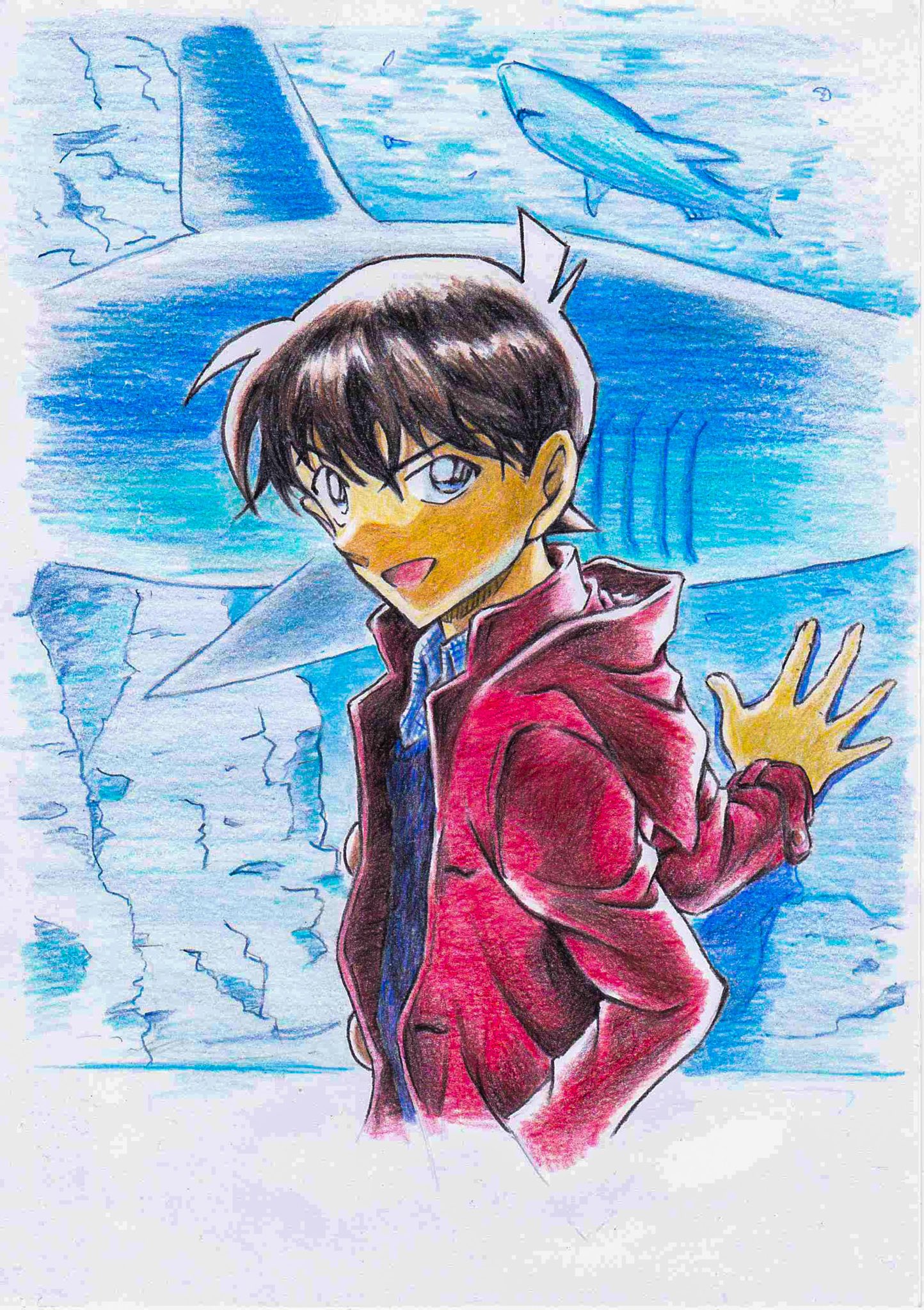 BJ1034🐳色鉛筆でコナンイラスト描いてます on X: 
