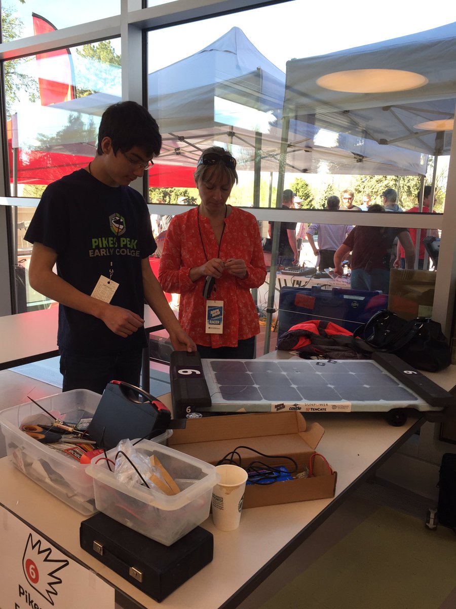 julibutterworth's tweet photo. Early morning #Solar Rollers preparations. #PPEC49 can't wait to race! We are ready! https://t.co/qkr09YiY5v