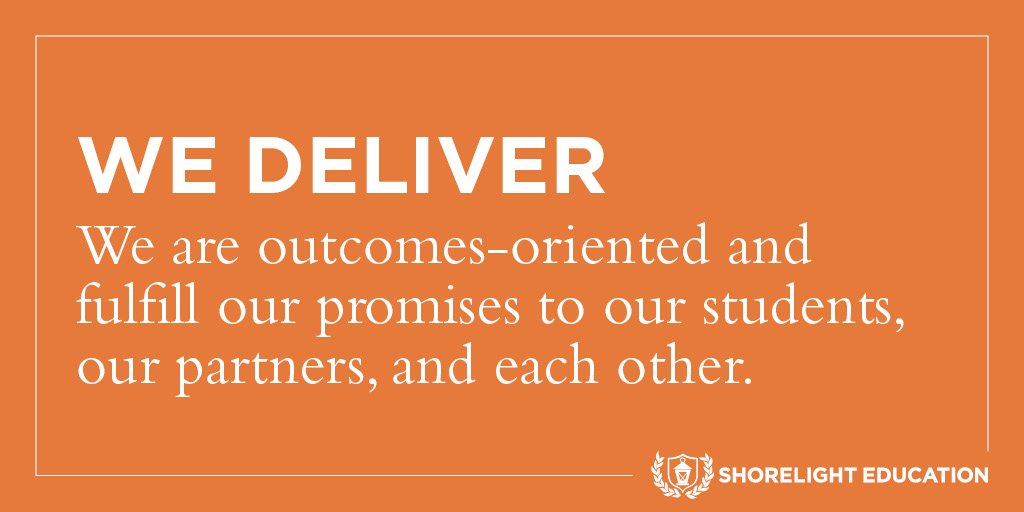 ShorelightEdu's tweet photo. We have a promise to ourselves and to our partners to always deliver. #ShorelightValues https://t.co/sV0IFZN7qJ https://t.co/vuDGUqZZPY