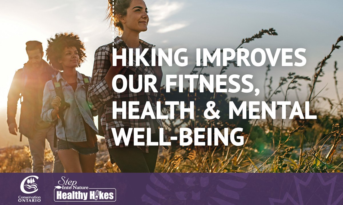 CMHAOntario's tweet photo. #HealthyHikes is back! Spending time in nature has been shown to improve your mental well-being. Check out healthyhikes.ca for more info. https://t.co/qOGSGaoNpG