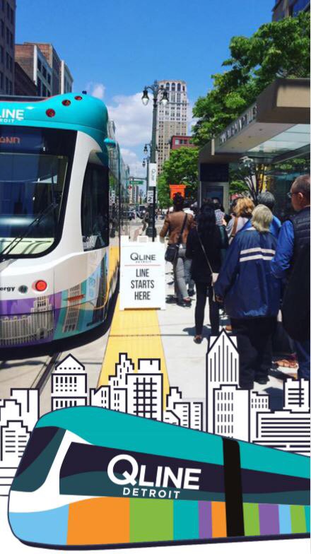 QuickenLoans's tweet photo. In Detroit this weekend? Use our @qlinedetroit Snapchat filter! #WeMoveDetroit π€³ https://t.co/jvwzmgj7NU